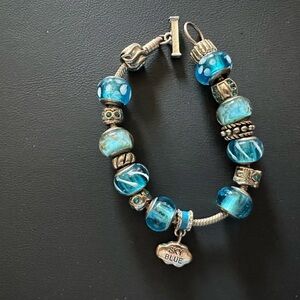 Willabee And Ward “Sky Blue”  Charm Bracelet Size “8